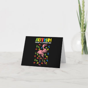 Carte De Remerciements Autisme Danser Différents Flamant rose Beat mignon