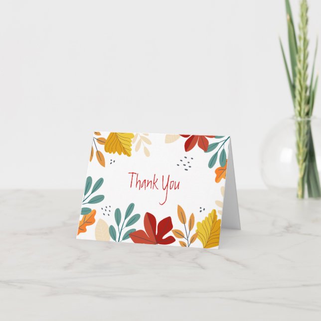 Carte de remerciements automne (Devant)