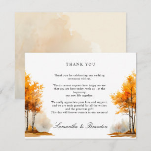 Carte De Remerciements Automne Nature Automne mariage paysage