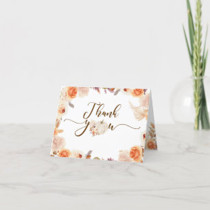 Carte De Remerciements Automne Rustique Citrouille Onederful Anniversaire