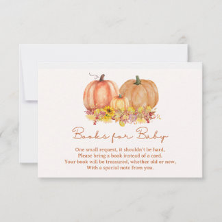 Carte De Remerciements Autumn Pumpkin Books for Baby Card – Boho Fall