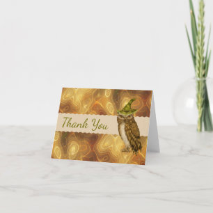 Carte De Remerciements Autumn Thank You Card with Halloween Owl