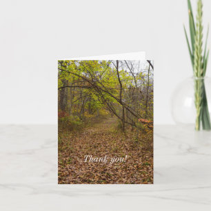 Carte de remerciements autumn Walkway
