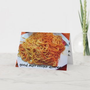 Carte De Remerciements Aux spaghetti d'amour
