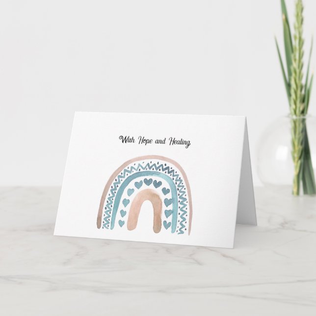 Carte De Remerciements Avec espoir et guérison (Devant)