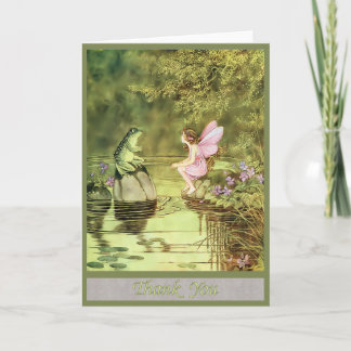 Carte de remerciements avec Fairy et Frog