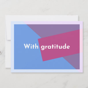 Carte De Remerciements « Avec gratitude »