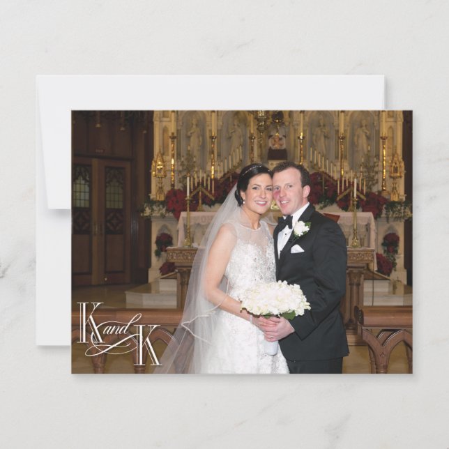 Carte De Remerciements Avec l'amour et tous nos remerciements (Devant)