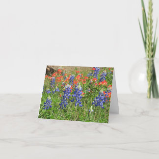 Carte de remerciements avec le Texas Bluebonnets
