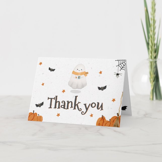 Carte de remerciements avec mignon thème Halloween (Devant)