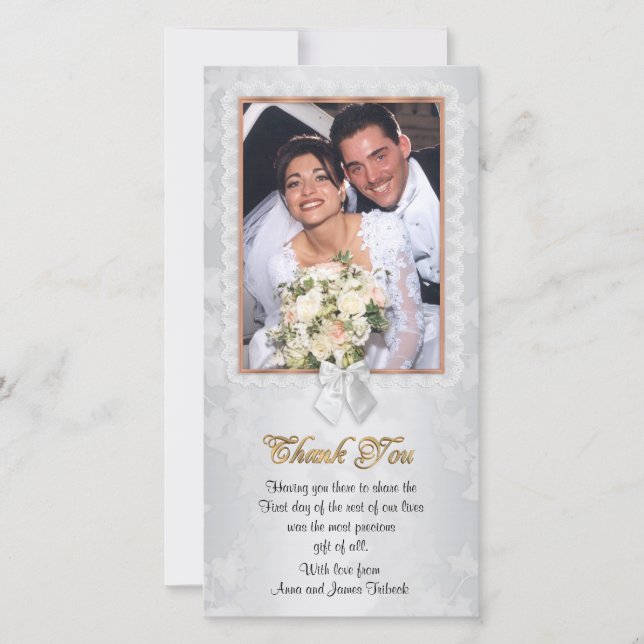 Carte de remerciements avec photo (Devant)