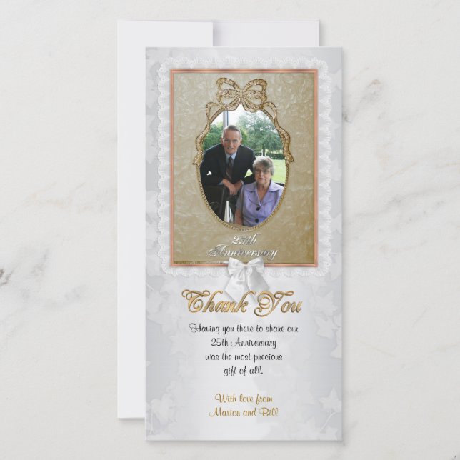 Carte de remerciements avec photo (Devant)