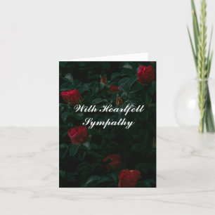 Carte De Remerciements Avec Sympathy Stylish Dark Card