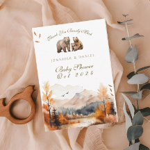 Aventure d'ours Montagnes d'automne Fête prénatale