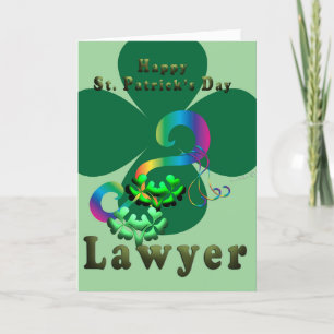 Carte De Remerciements avocat shamrock de trèfle irlandais St. Patrick's