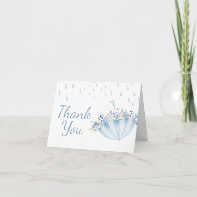 Carte De Remerciements Avril Douche Apporter Mai Fleurs Baby shower (Devant)