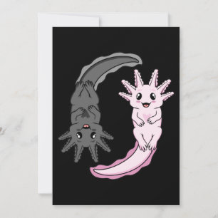 Carte De Remerciements Axolotl Yin Yang Kawaii Animal Axolotls Lover Owne