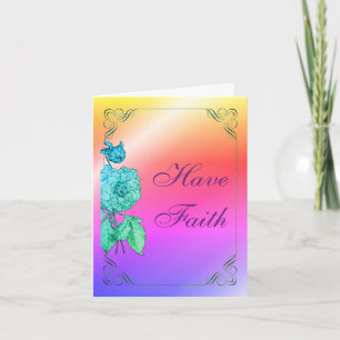 Carte De Remerciements Ayez Faith Peony Art Inspiration Note Card