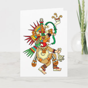 Carte De Remerciements Aztec God Quetzalcoatl