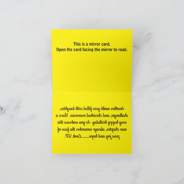 Carte De Remerciements B005 - Joie pure et espoir (Intérieur)