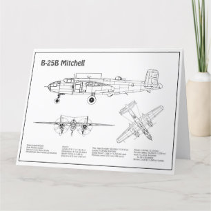 Carte De Remerciements B-25B Mitchell Doolittle - Plan d'avion BD