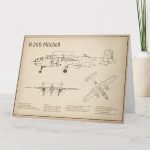 Carte De Remerciements B-25B Mitchell Doolittle - Plan directeur de l'avi