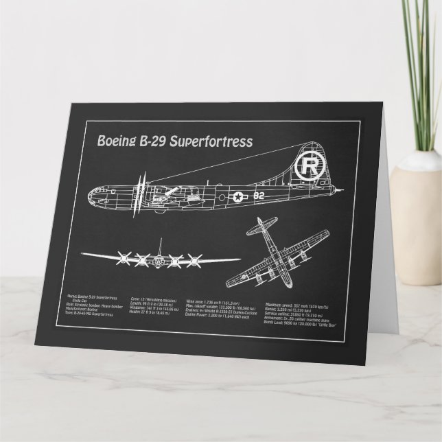 Carte De Remerciements B-29 Superforteresse - Plan directeur de l'avion P (Devant)