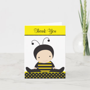 Carte De Remerciements Baby Bee Note