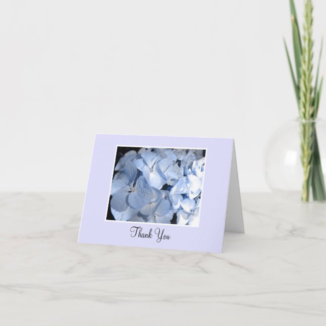 Carte De Remerciements Baby Blue Hydrangea Thank You (Devant)