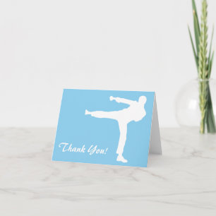Carte De Remerciements Baby Blue Karate