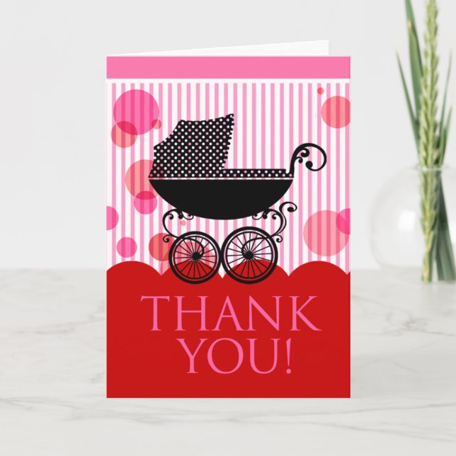 Carte De Remerciements Baby Carriage (Devant)