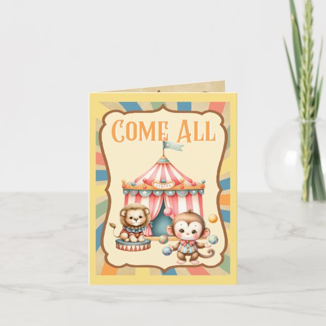 Carte De Remerciements Baby Circus (Devant)