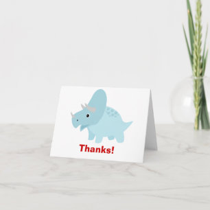 Carte De Remerciements Baby Dinosaur Triceratops Thank you card