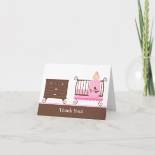 Carte De Remerciements Baby Girl Nursery