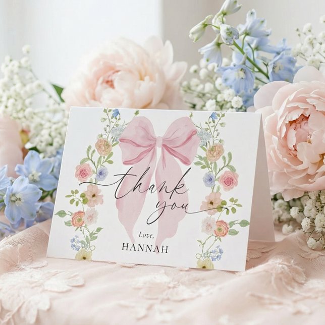 Carte De Remerciements Baby in Bloom Baby Shower (Créateur téléchargé)