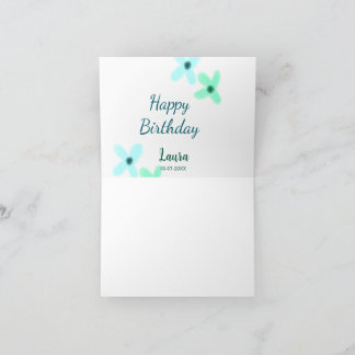 Carte De Remerciements Baby kids 1st birthday add name blue green pastel 