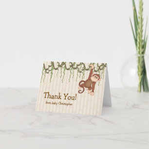 Carte De Remerciements Baby Monkey Thank You Note Card