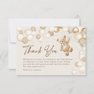 Carte De Remerciements Baby-Shour Ourson