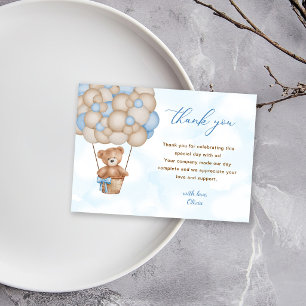 Carte De Remerciements Baby-Show à thème ours en peluche