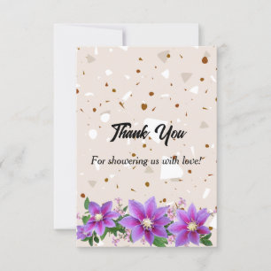 carte de remerciements baby shower
