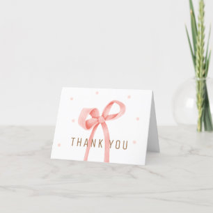 Carte De Remerciements Baby shower à pois mignon