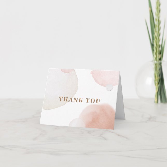 Carte De Remerciements Baby shower Abstrait Boho simple (Devant)
