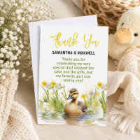 Baby-Shower Adorable Canard Aquarelle Garçon