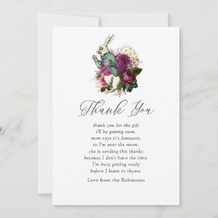 Carte De Remerciements Baby Shower Alice Au Pays Des Merveilles Vintage