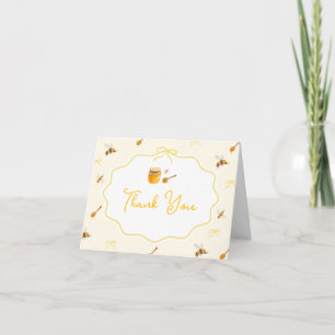 Carte De Remerciements Baby Shower Arc-en-Ciel Douce comme l'Abeille