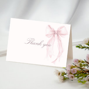 Carte De Remerciements Baby Shower Arc-en-ciel Rose Coquette