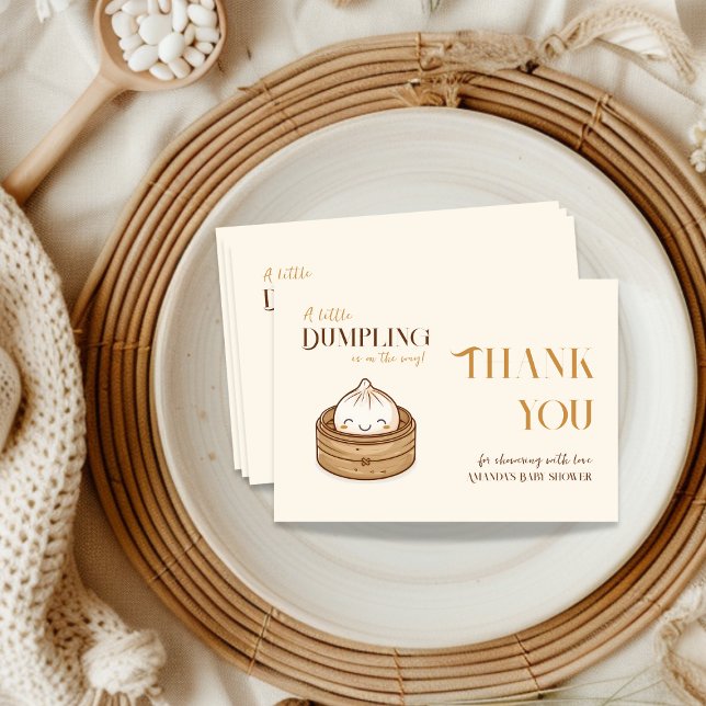 Carte De Remerciements Baby shower asiatique de Kawaii (Créateur téléchargé)