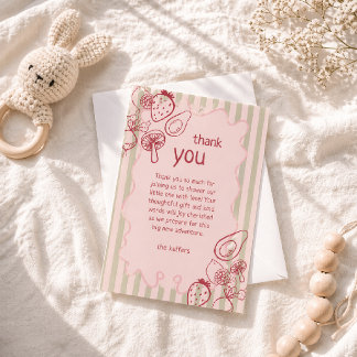 Carte De Remerciements Baby-Shower au Marché de Producteurs Locaux et de 