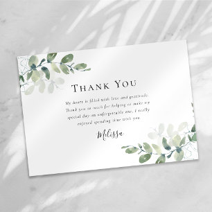 Carte De Remerciements Baby Shower au thème Eucalyptus