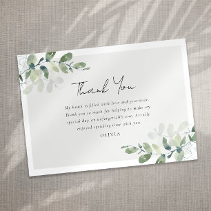 Carte De Remerciements Baby Shower au thème Eucalyptus
